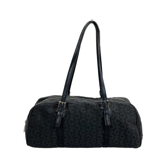Celine Macadam Canvas Shoulder Bag Black - Picture 1 of 7